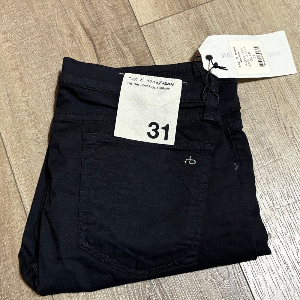 rag & bone Black Boyfriend Dre Jeans